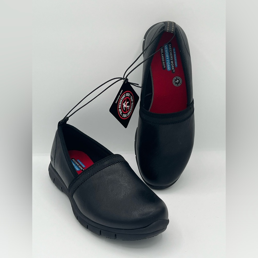 Women’s Skechers work footwear slip resistant slip on shoes size 7.5